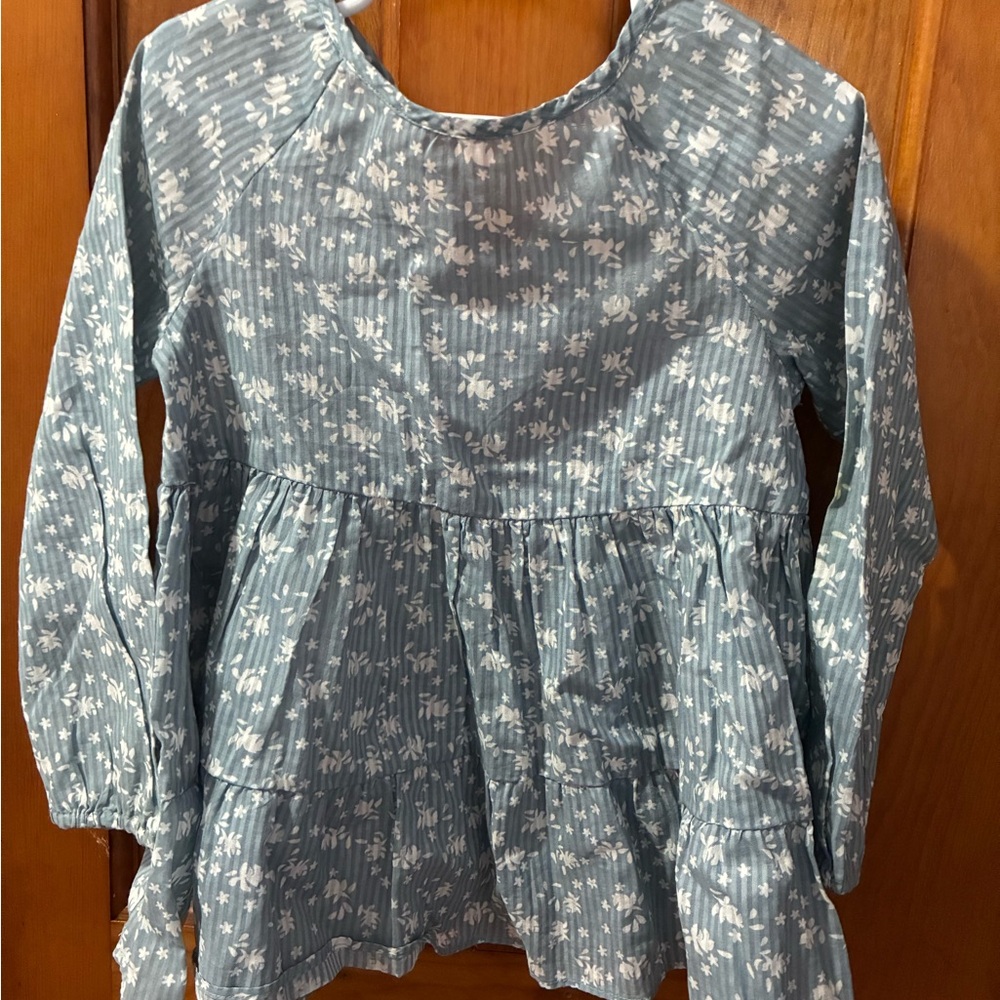 Pippa & Julie Blue Floral Kids Blouse